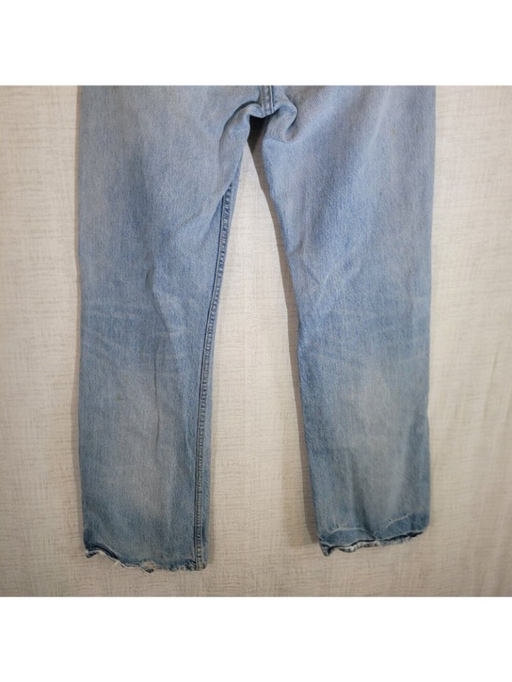 American Eagle Low Rise Boot Jeans Mens 30x34 Act 32x33 Blue Distressed Denim - Picture 7 of 10